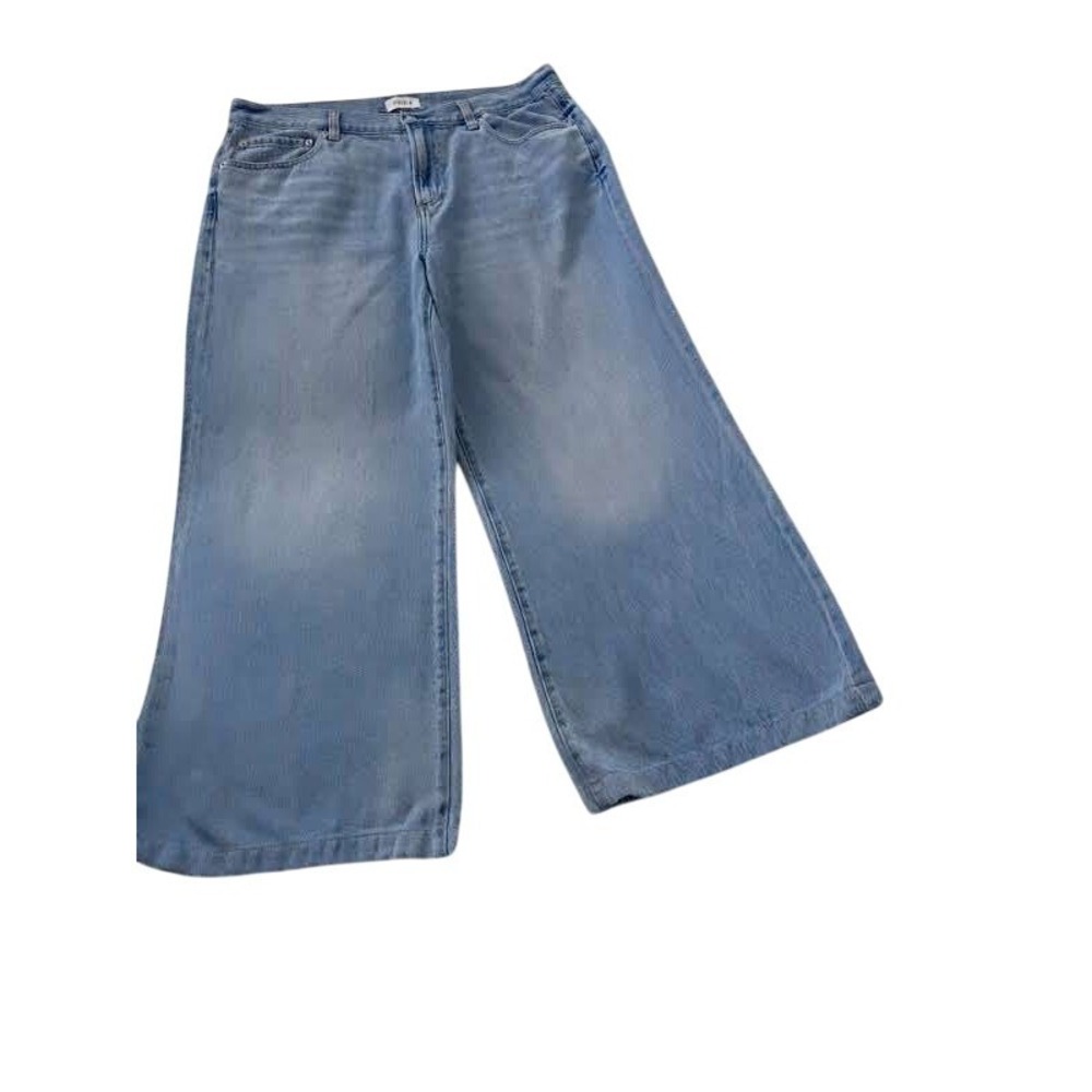 PISTOLA NWOT Jadyn Mid Rise Palazzo Wide Leg Jean Light Wash Denim 33-34x29 $198 - Picture 2 of 14